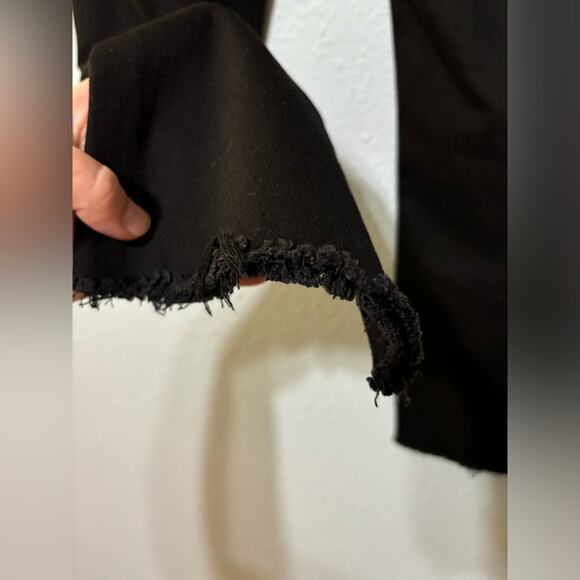 Flying Monkey Black High Rise Distressed Cropped Straight Leg Jeans EUC 28 - Picture 4 of 5